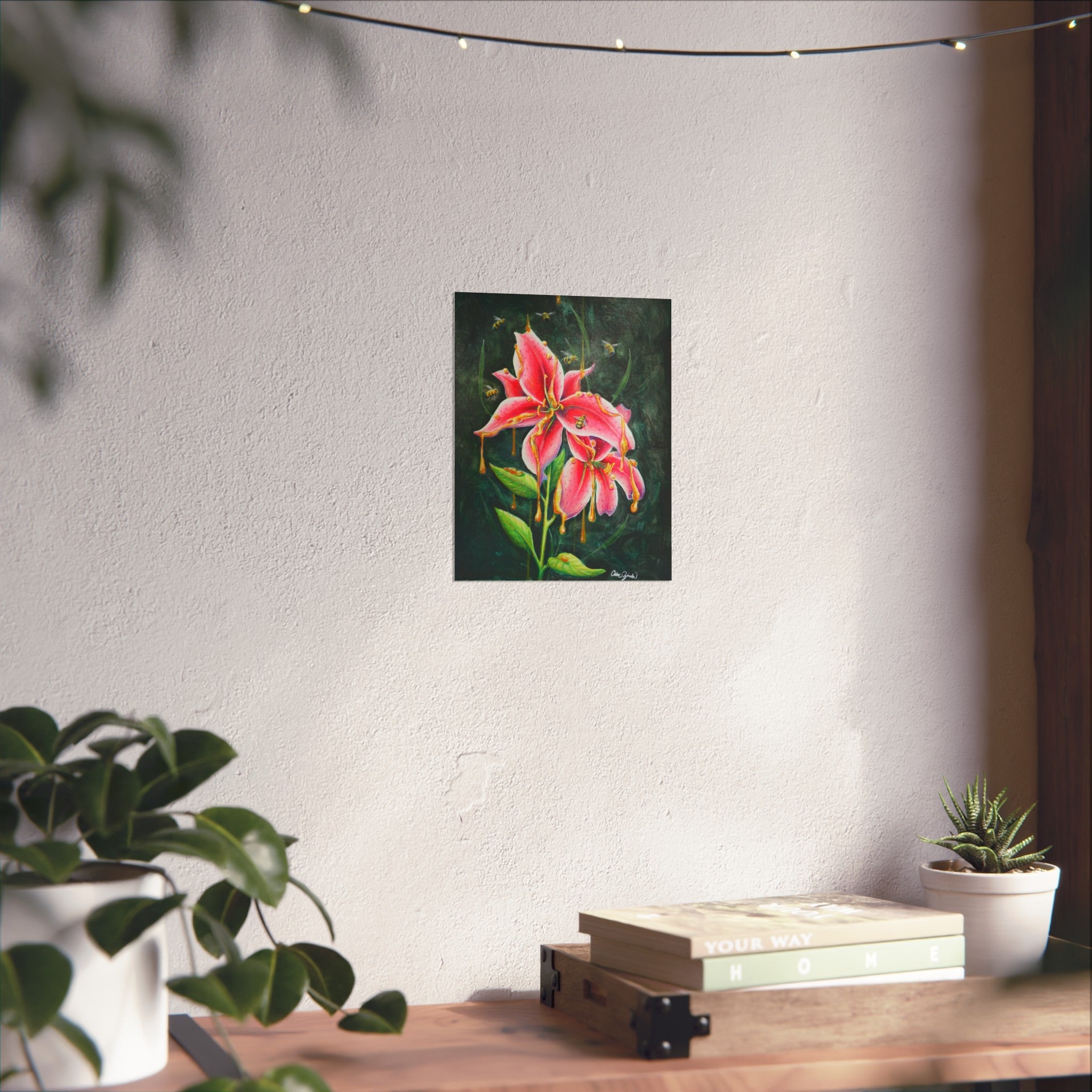 Fine Art Print — Pink Stargazer Lily Bloom