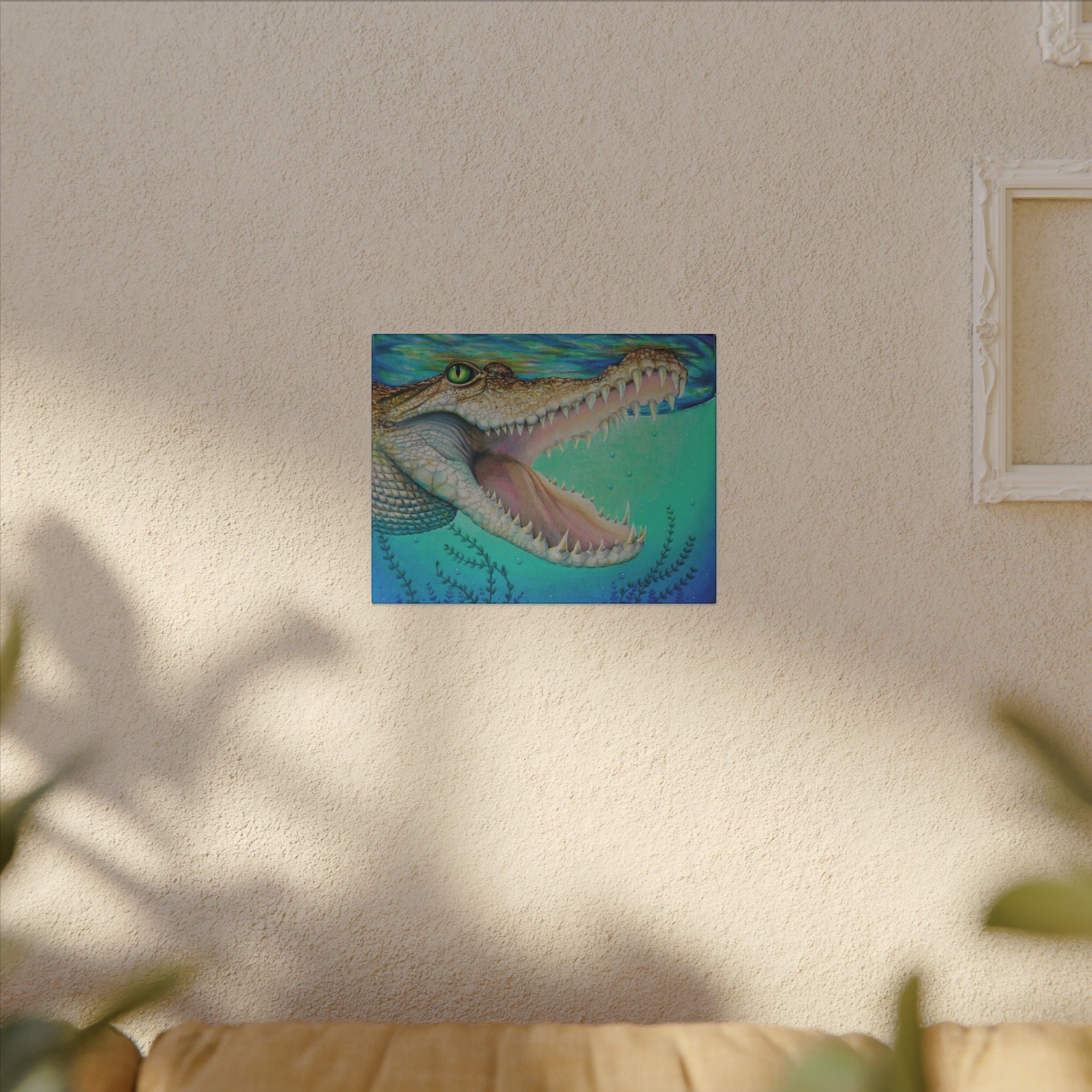 Wildlife Collection Crocodile—Matte Canvas Art Print Stretched 0.75"