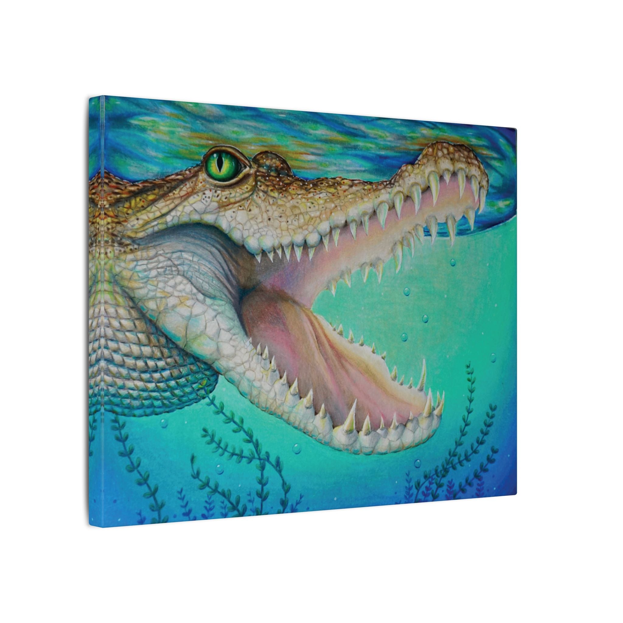 Wildlife Collection Crocodile—Matte Canvas Art Print Stretched 0.75"