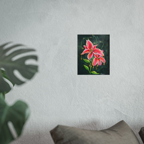 Fine Art Print — Pink Stargazer Lily Bloom