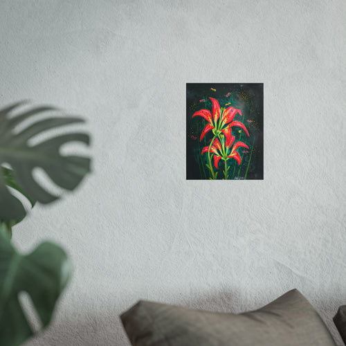 Fine Art Print — Red Wood Lily Bloom
