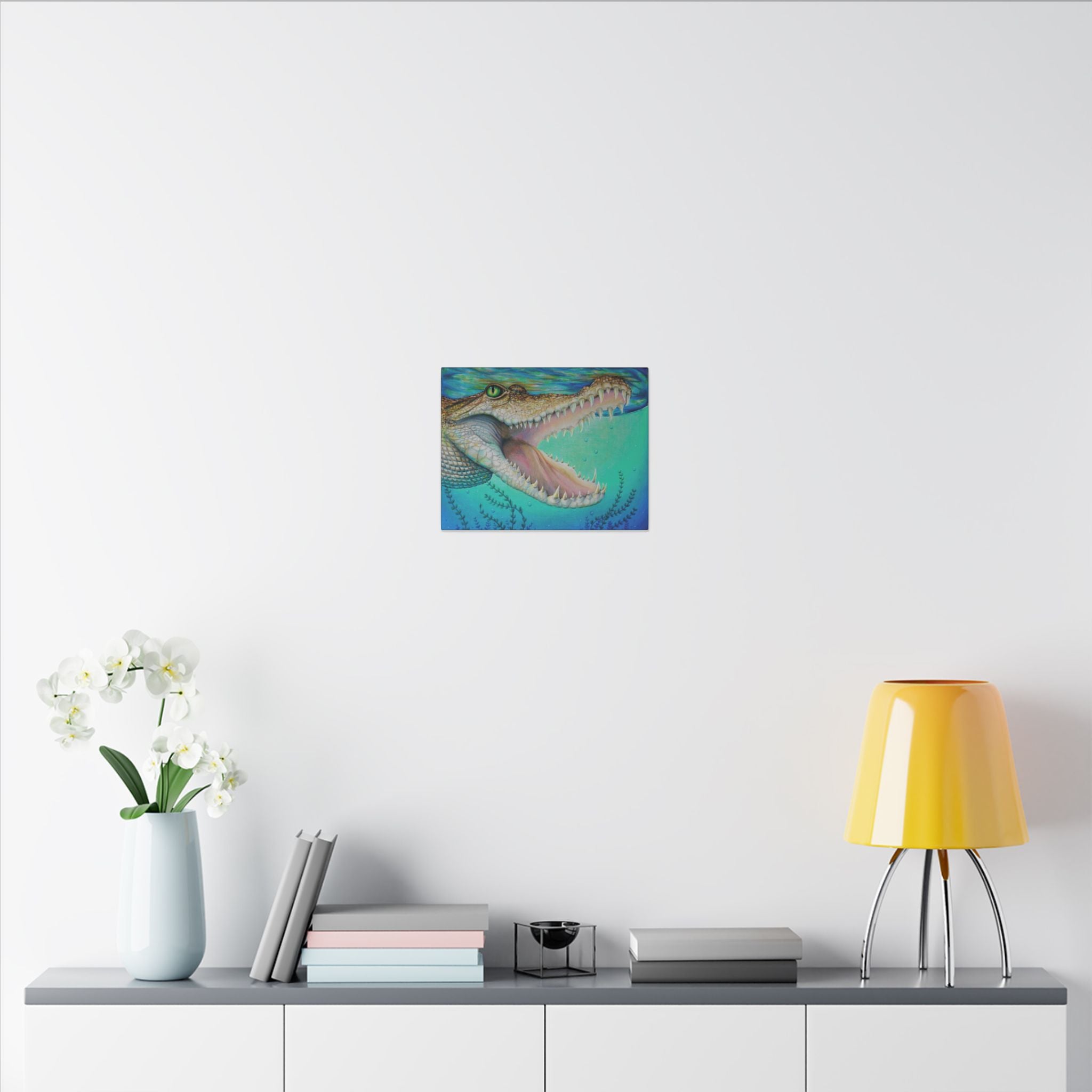 Wildlife Collection Crocodile—Matte Canvas Art Print Stretched 0.75"